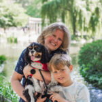 Family and a dog in Parc Monceau